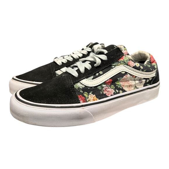 Vans Shoes - VANS Old Skool Shabby Garden Floral Canvas Suede Leather Women’s Sneakers Size 8